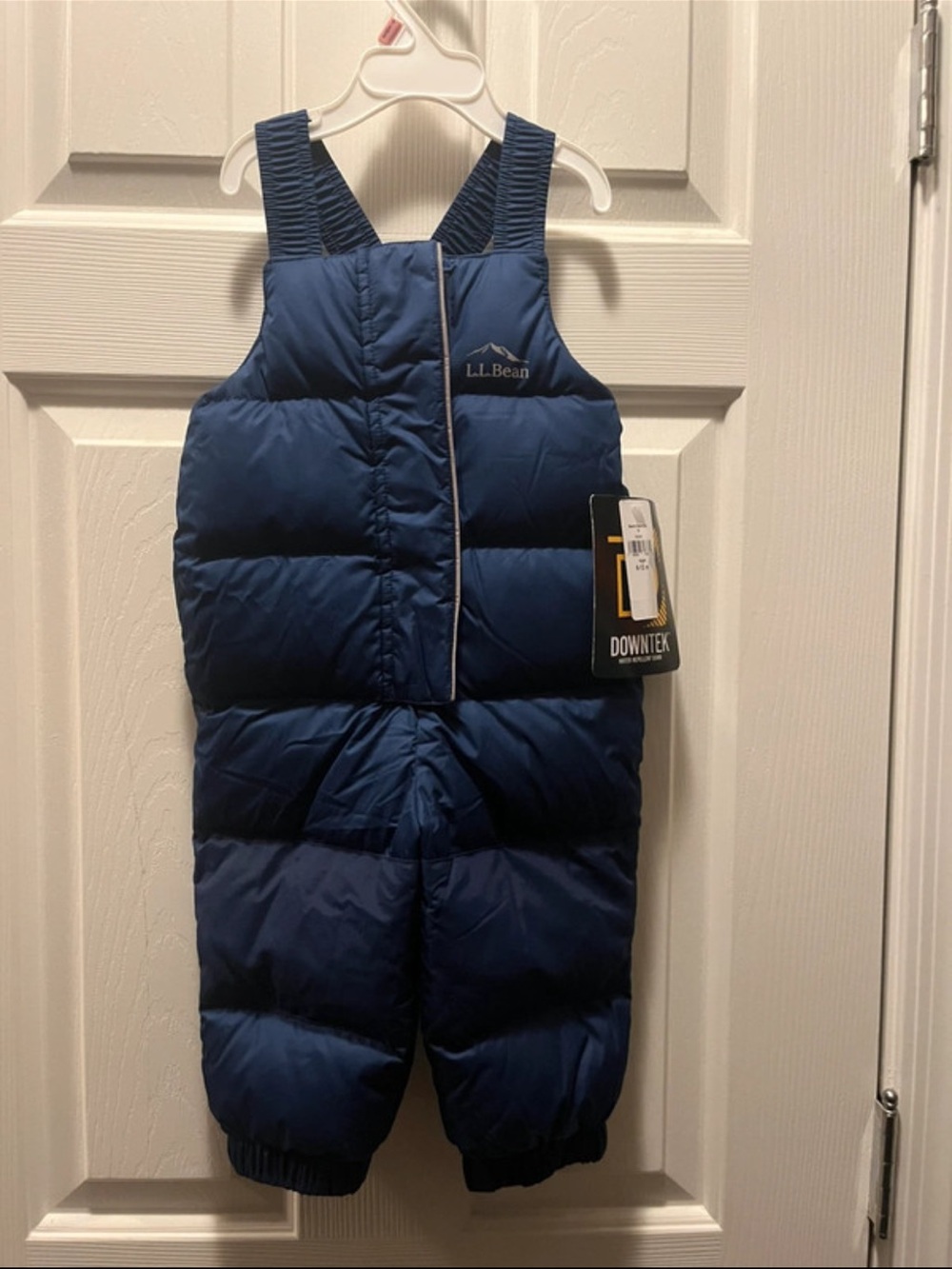 L.L. Bean Navy Blue Kids Down Snow Overalls